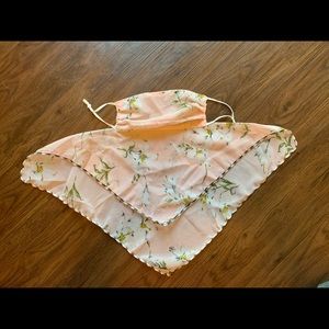 Adult Face Mask with Attached Scarf